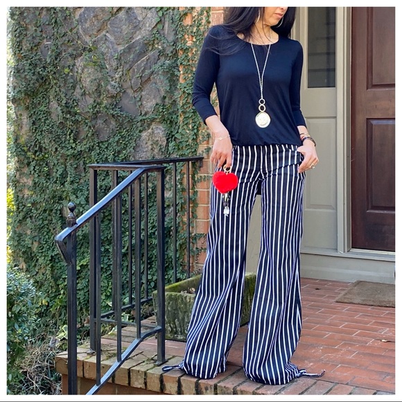✨LAST ONES✨PARIS✨Fabulous stripe wide leg pants - Picture 3 of 8